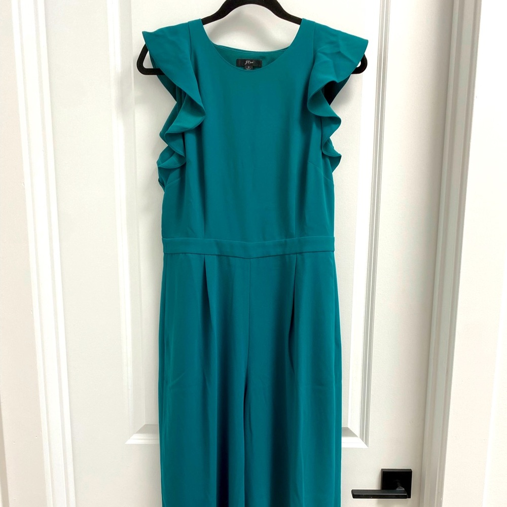 EUC J Crew Jade Crepe Jumpsuit Sz 8